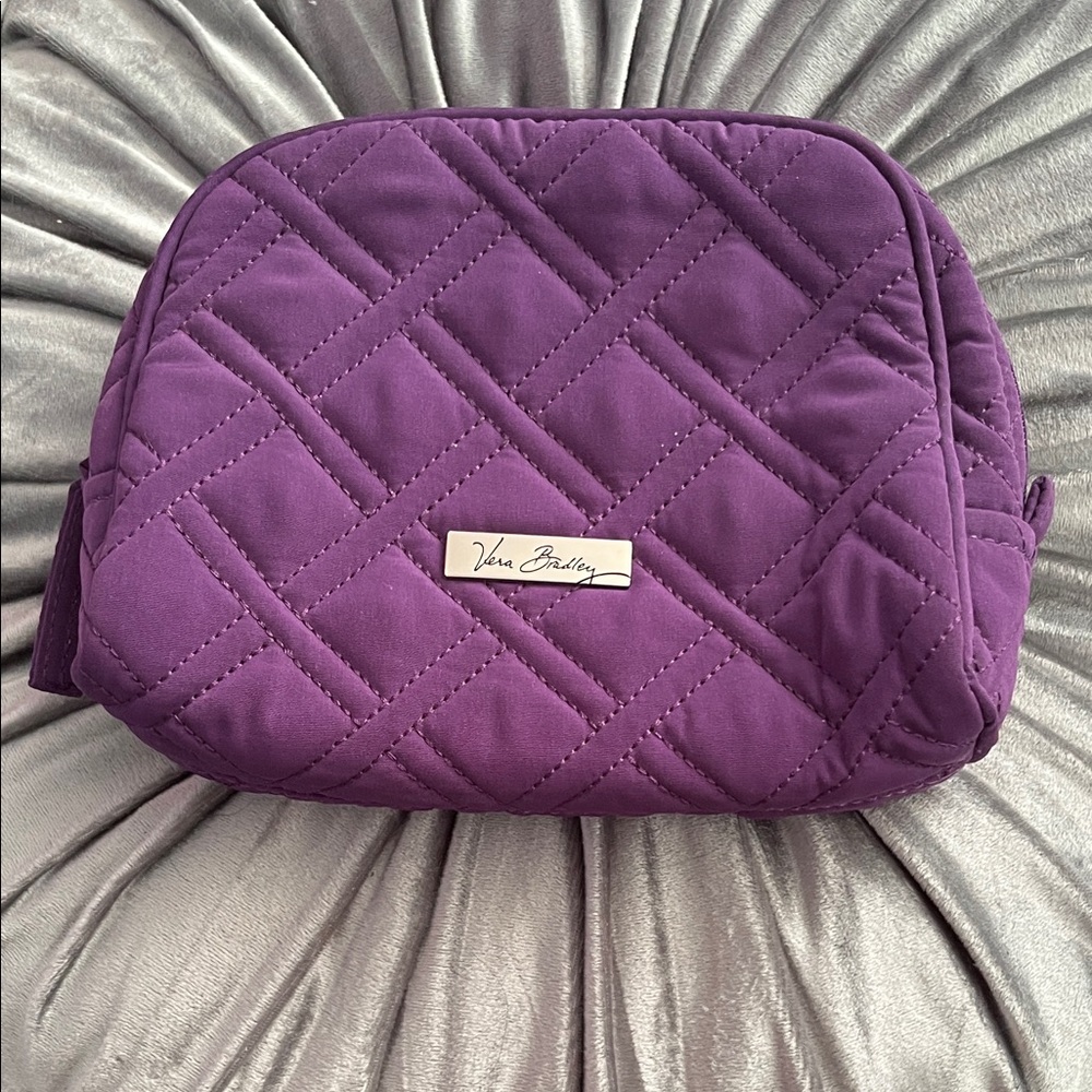 Vera Bradley Purple Quilted Cosmetic Bag